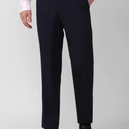 Van Heusen Navy Regular Fit Trousers image 1