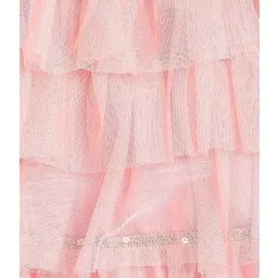 MINIKLUB Girls Light Pink Solid Dress image 3