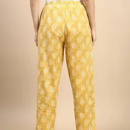 Kryptic Yellow & Teal Blue Cotton Relaxed Fit Printed Lounge Pants - Pack of 2 image 2