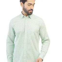 Greenfibre Aqua Cotton Regular Fit Printed Shirt-picture-43