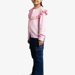 Ed-A-Mamma Girls Pink Cotton  Top image 3