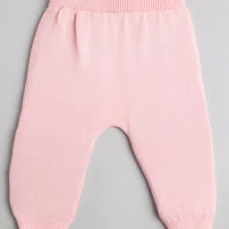 ed-a-mamma baby Ed-A-Mamma Girls Pink Cotton Self Design Combo Set image 3