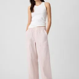 GAP Pink Cotton Solid Trousers image 3