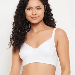 Clovia White Cotton Non-Wired Full Coverage Bra image 1