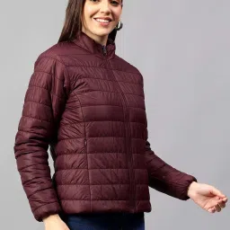 Cantabil Maroon Regular Fit Puffer Jacket image 3