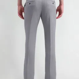 Arrow Grey Slim Fit Self Pattern Trousers image 2