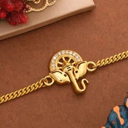 Voylla Gold-Toned Bracelet Style Rakhi-picture-14