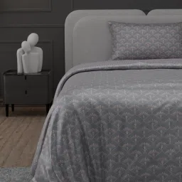 Stoa Paris Elegance Grey Polyester 300 TC King Comforter image 3