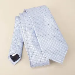 Louis Philippe Blue Embroidered Tie-image-43