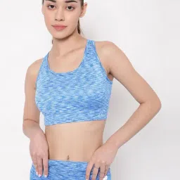 Clovia Blue Printed Sports Bra-picture-31