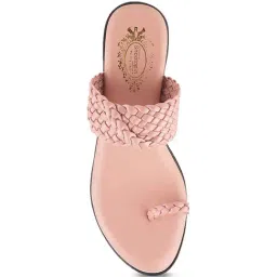 Shoetopia Women's Peach Toe Ring Sandals image 3
