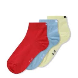 Puma Quarter Multicolor Cotton Solid Large Socks - Pack of 3 image 2