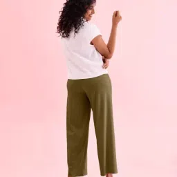 go colors! Go Colors Olive Solid Palazzos image 2