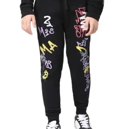 Jack & Jones Junior Jet Black Printed Trackpants-picture-39