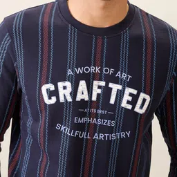 Parx Men Printed Round Neck Long Sleeves Pullover Sweatshirt image 2