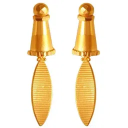 P.C. Chandra Jewellers 22k Gold Simple & Elegant Dangler Earrings-picture-18