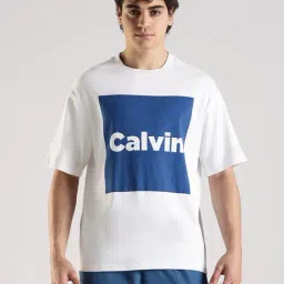 Calvin Klein Jeans White Cotton Comfort Fit Logo Printed T-Shirt-picture-28