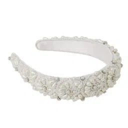 Accessorize London White Pearl Scallop Head Band-picture-31