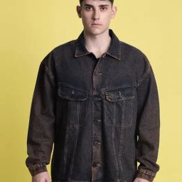 Bene Kleed Brown Cotton Loose fit Solid Jackets-picture-33
