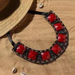 Sohi silver plated designer stone party necklace for women-picture-29