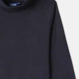 R&B Boys Navy Blue Cotton T-Shirt image 3