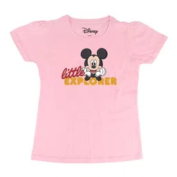 Disney by Wear Your Mind Pink Mickey Mouse Print Puff Sleeve Top-image-77