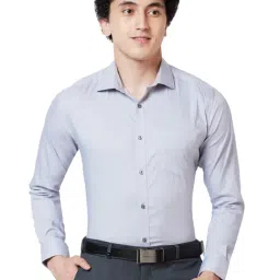 Park Avenue Grey Slim Fit Checks Shirt-picture-15