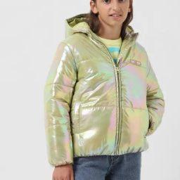 VERO MODA GIRL Green Solid Full Sleeves Puffer Jacket-picture-44