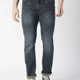 Dragon Hill Blue Slim Straight Fit Jeans-image-18