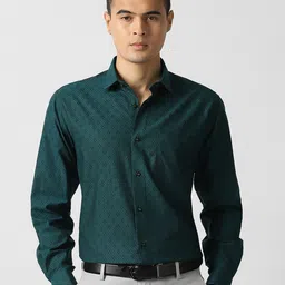 Van Heusen Men Textured Spread Collar Cotton Formal Shirt-picture-29