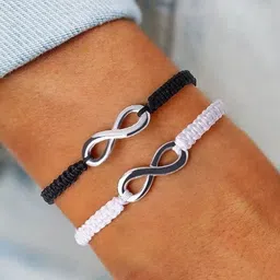 UNIVERSITY TRENDZ Set Of 2 Stainless Steel Infinity Couple Wraparound Bracelet image 3