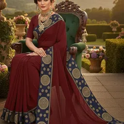 Moda Rapido Ethnic Motifs Poly Georgette Designer Saree image 2