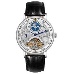 BENLING Men Dial & Leather Straps Analogue Automatic Watch BL-0010-SLVR-BLK STR-picture-41