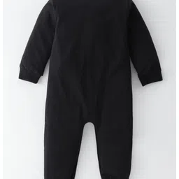 BLUSHES 100% Cotton Knit Halloween Theme Full Sleeves Spooky Text Printed Romper - Black image 3