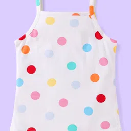 Babyhug Disney Knit Sleeveless Slips With Minnie Mouse Graphic Pack Of 3 - Light Blue & White image 5