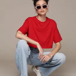 The Roadster Lifestyle Co. Drop-Shoulder Sleeves Boxy Fit T-shirt-picture-16