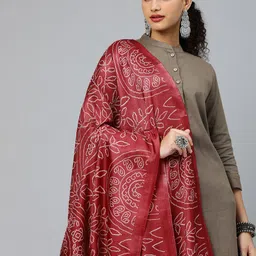 Rani Saahiba Bandhani Printed Art Silk Dupatta image 1