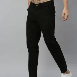 The Roadster Lifestyle Co Men Black Fast & Furious Regular Fit Solid Regular Trousers-image-27