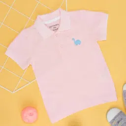 Pantaloons Baby Pink Cotton Printed Polo T-Shirt-picture-25