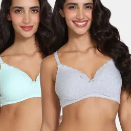Zivame Pastel Non Wired Padded Bra (Pack of 2)-picture-33
