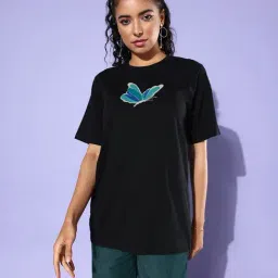 Dillinger Black Cotton Graphic Oversized T-Shirt-image-2