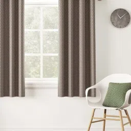 DDECOR Live Beautiful Grey Polyester 5 ft Window Curtain image 1