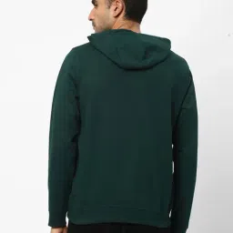 R&B Green Regular Fit Printed Hoodie image 2