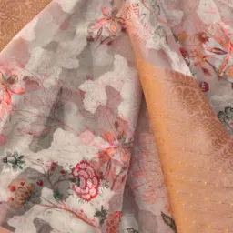 Odette Grey Printed Saree image 3