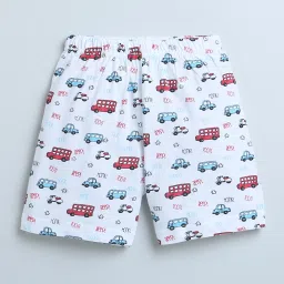 Bumzee Kids White & Yellow Printed Shorts (Pack Of 2) image 3
