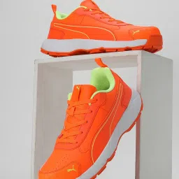 Puma Men's Classic Cat Orange Cricket Shoes image 1