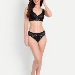 FIMS Black & Red Lace Work Bra Panty Sets - Pack Of 2 image 5