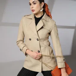 Chkokko Beige Plain Coat image 3