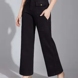 Life With Pockets Black Plain Mid-Rise Jeans image 3