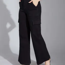 Life With Pockets Black Plain High-Rise Jeans image 3